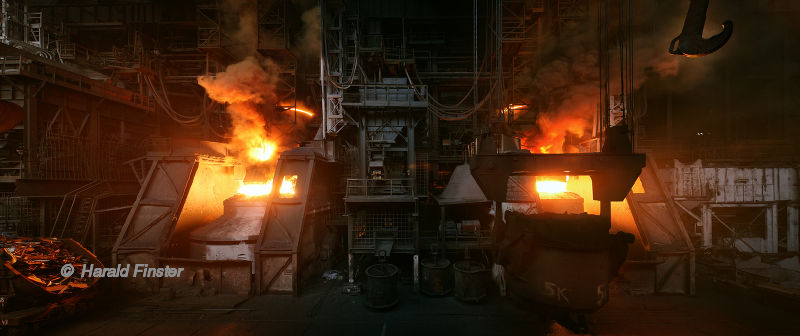 Arcelor Mittal Stahl- und Hüttenwerk: Konverter des Oxygenstahlwerkes
