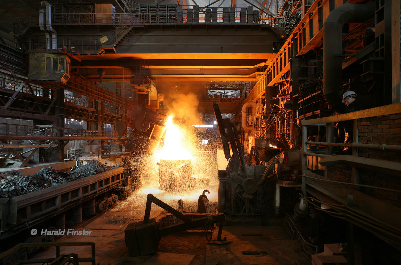 Donetsk Iron and Steel Works open hearth furnace